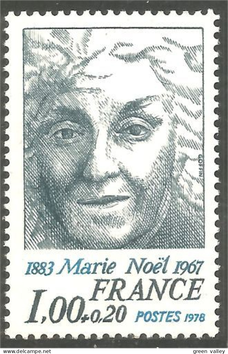 349 France Yv 1986 Marie Noel Poète Catholique MNH ** Neuf SC (1986-1c) - Donne Celebri