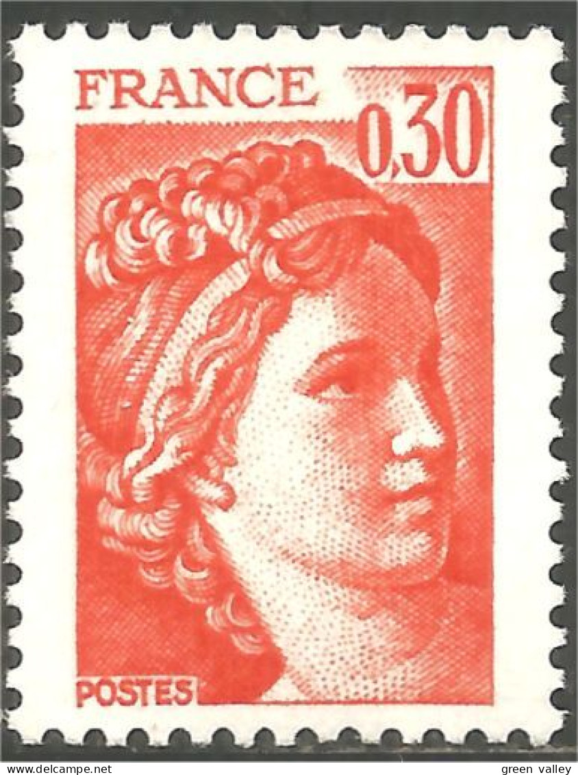 349 France Yv 1968 Sabine De Gandon 30c Orange MNH ** Neuf SC (1968-1b) - 1977-1981 Sabine (Gandon)