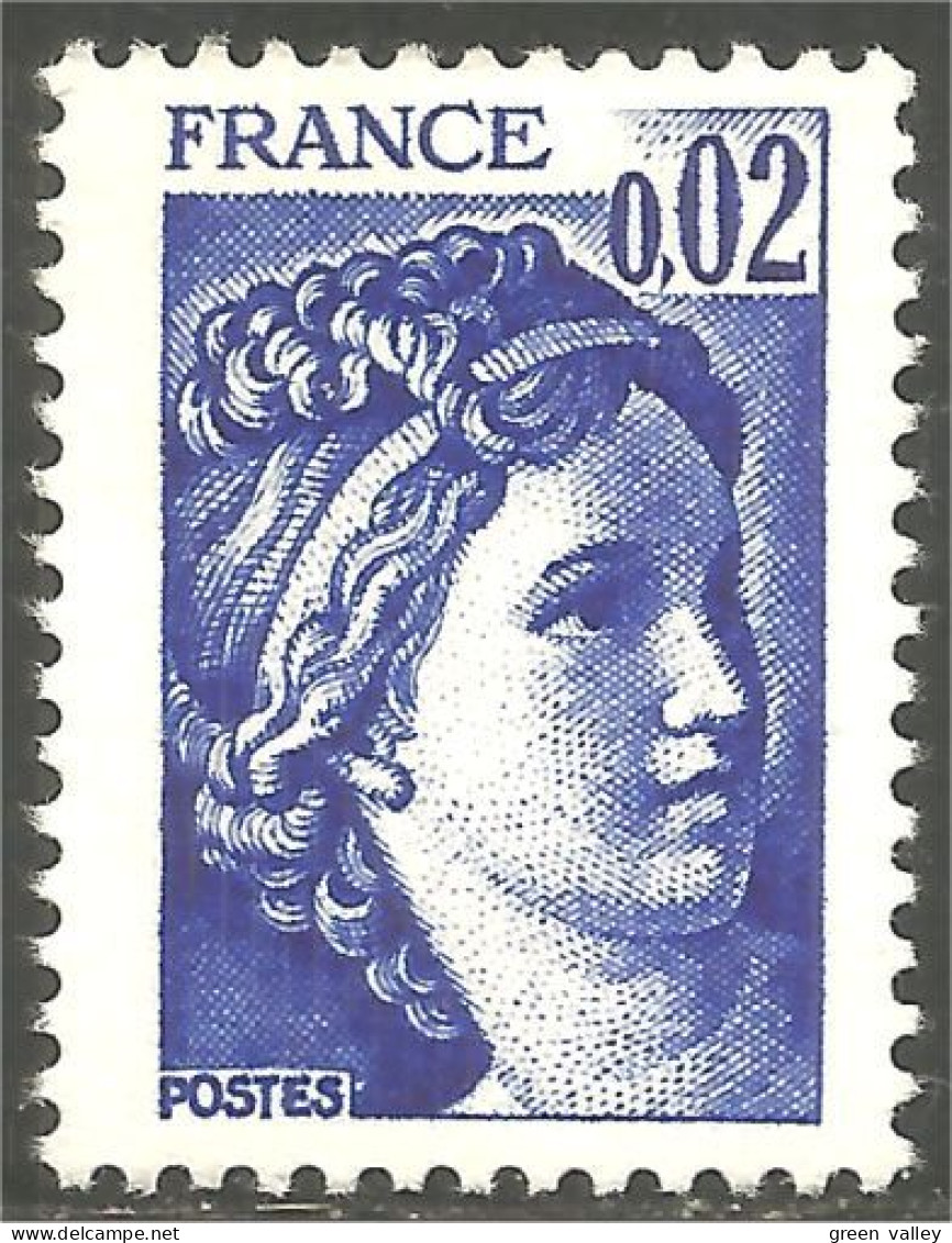 349 France Yv 1963 Sabine De Gandon 2c Bleu Blue MNH ** Neuf SC (1963-1b) - 1977-1981 Sabine De Gandon