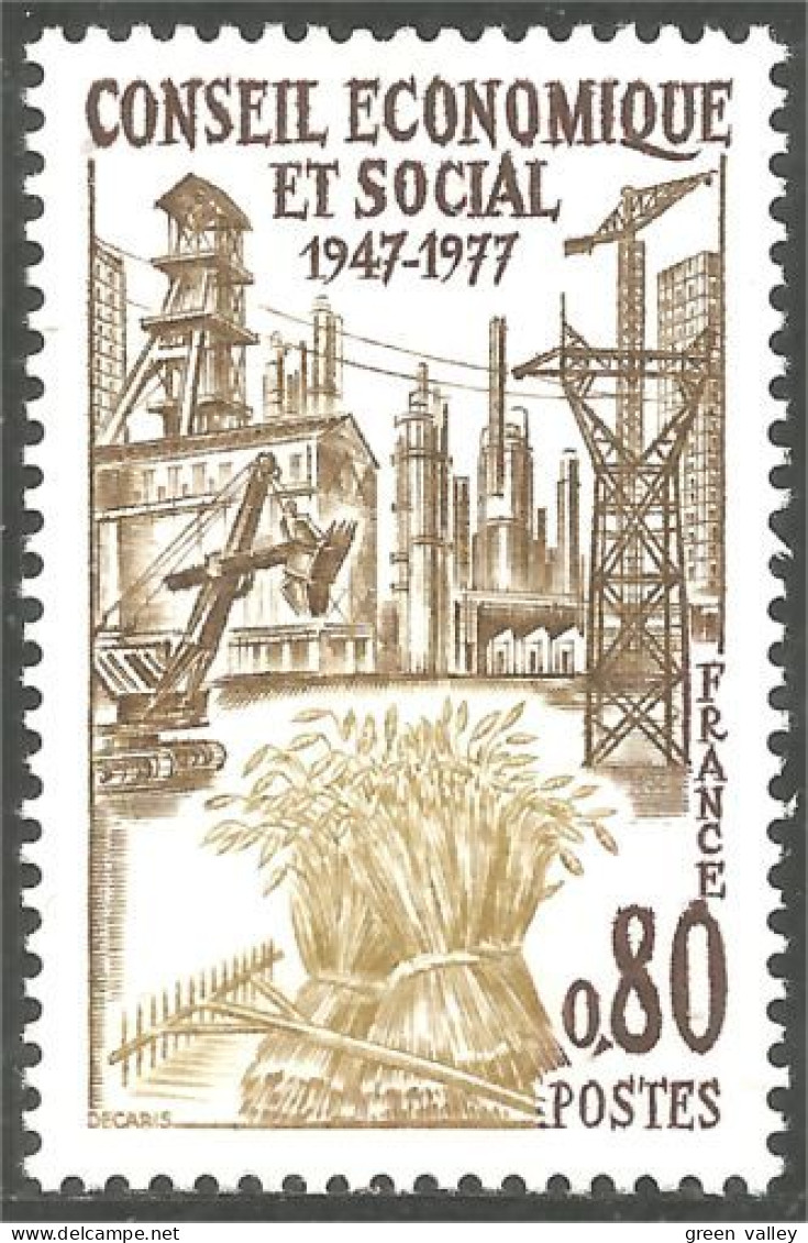 349 France Yv 1957 Gerbe Blé Sheaf Wheat Agriculture MNH ** Neuf SC (1957-1d) - Alimentación