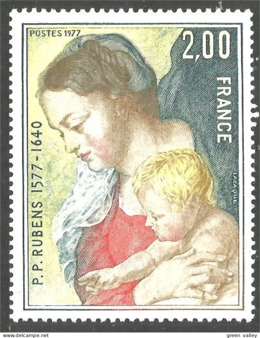 349 France Yv 1958 Tableau Rubens Painting Vierge Madonna MNH ** Neuf SC (1958-1c) - Rubens