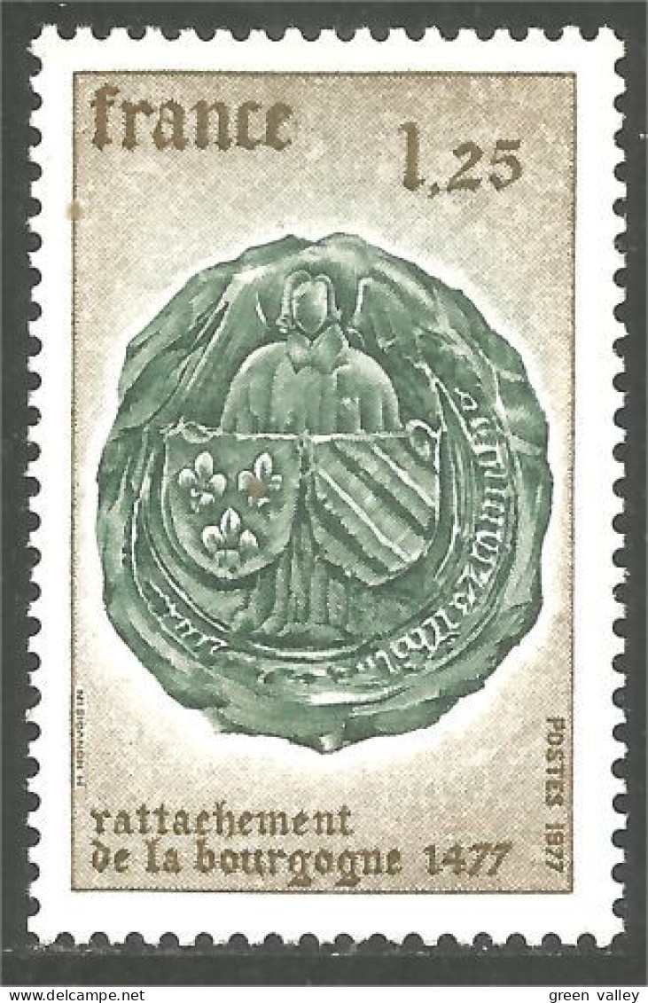 349 France Yv 1944 Rattachement Bourgogne Burgundy Écusson Blason Coat Arms MNH ** Neuf SC (1944-1b) - Briefmarken