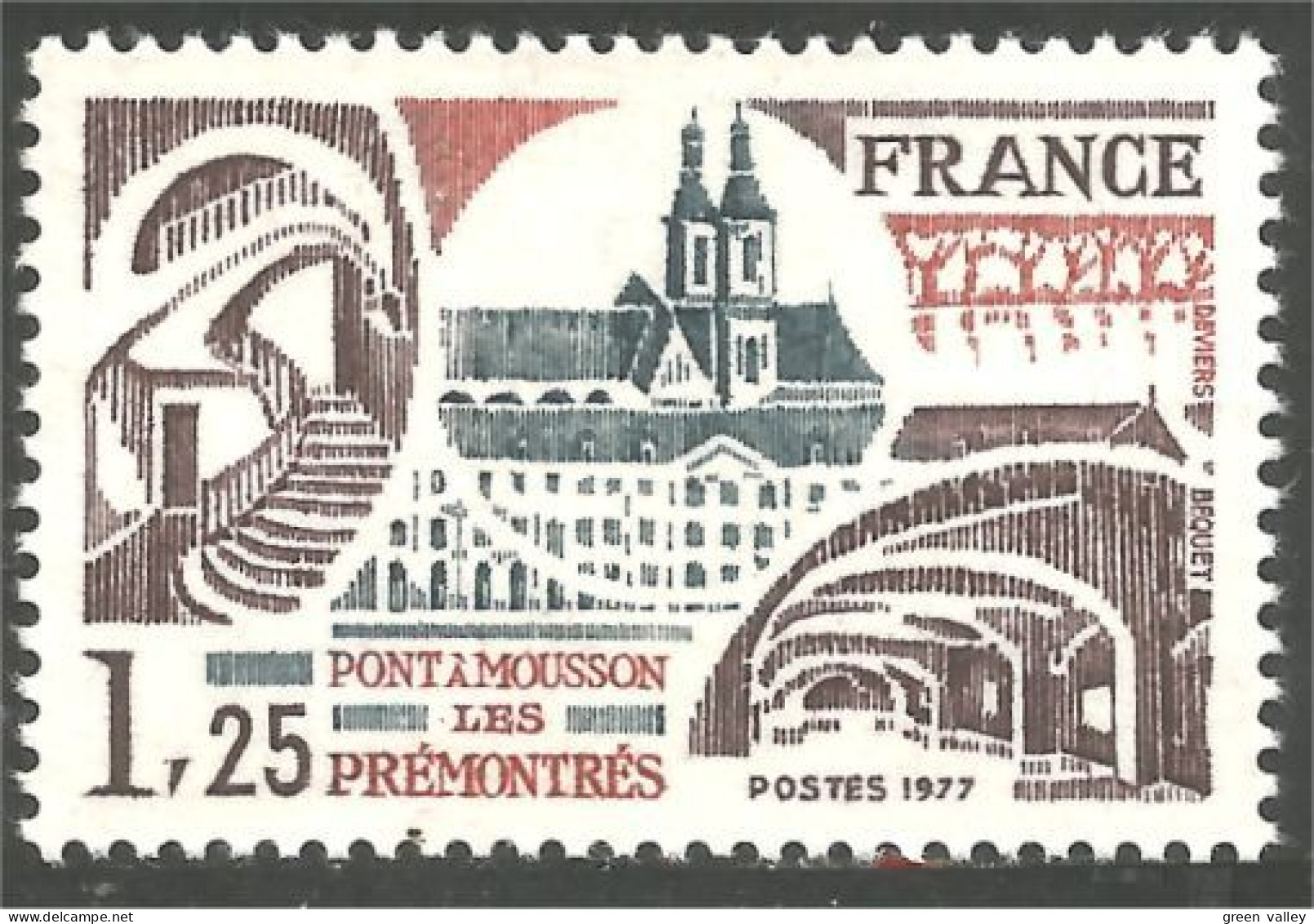 349 France Yv 1947 Abbaye Prémontrés Pont-a-Mousson Abbey MNH ** Neuf SC (1947-1b) - Klöster