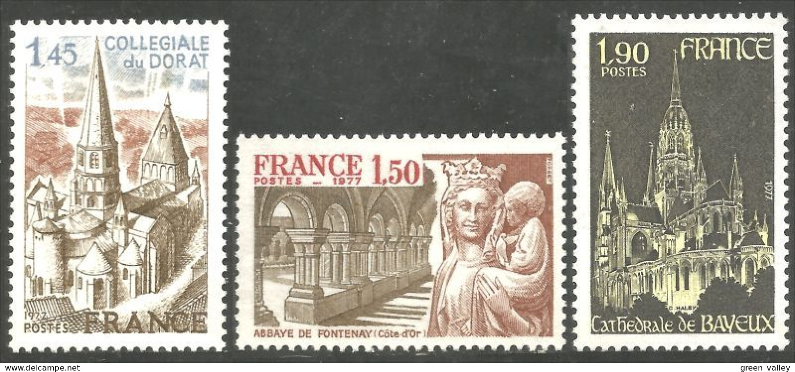 349 France Yv 1937-1939 Tourisme 1977 Dorat Fontenay Bayeux MNH ** Neuf SC (1937-1939-1b) - Sonstige & Ohne Zuordnung