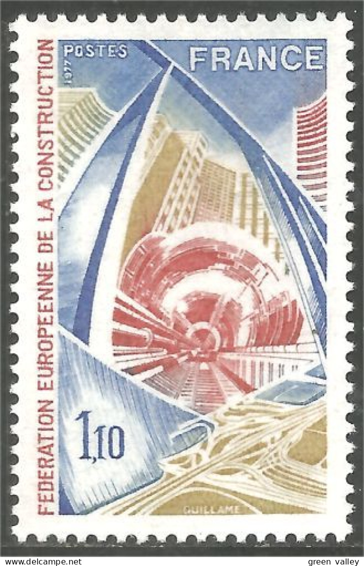 349 France Yv 1934 Fédération Construction Tunnel Building MNH ** Neuf SC (1934-1b) - Factories & Industries