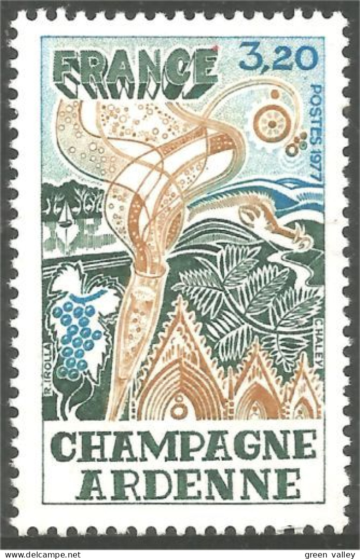 349 France Yv 1920 Champagne Fruit Raisin Wein Grape Weintraub Vino Wine MNH ** Neuf SC (1920-1b) - Vinos Y Alcoholes