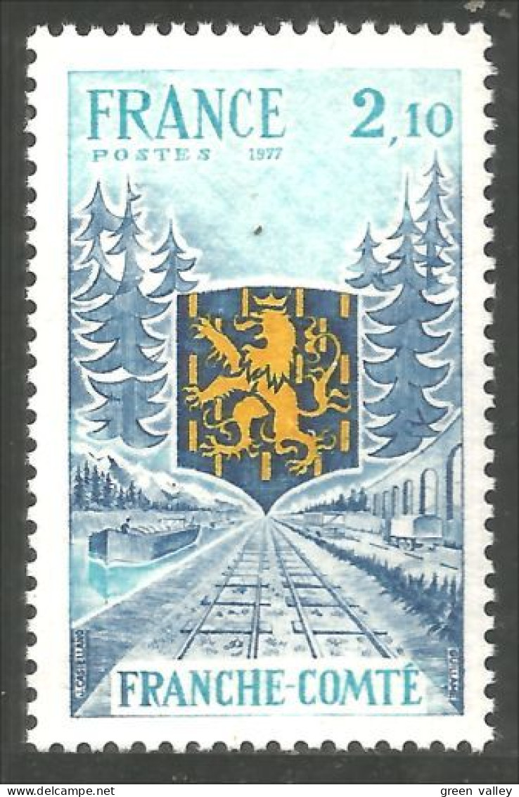 349 France Yv 1916 Région Franche-Comté Lion Lowe Train Railway Zug MNH ** Neuf SC (1916-1b) - Treinen
