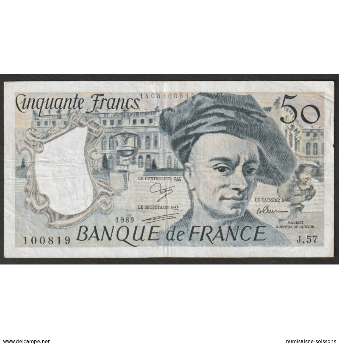 FAY 67/15 - 50 FRANCS QUENTIN DE LA TOUR - 1989 - J.57 - PICK 152 - 50 F 1976-1992 ''Quentin De La Tour''