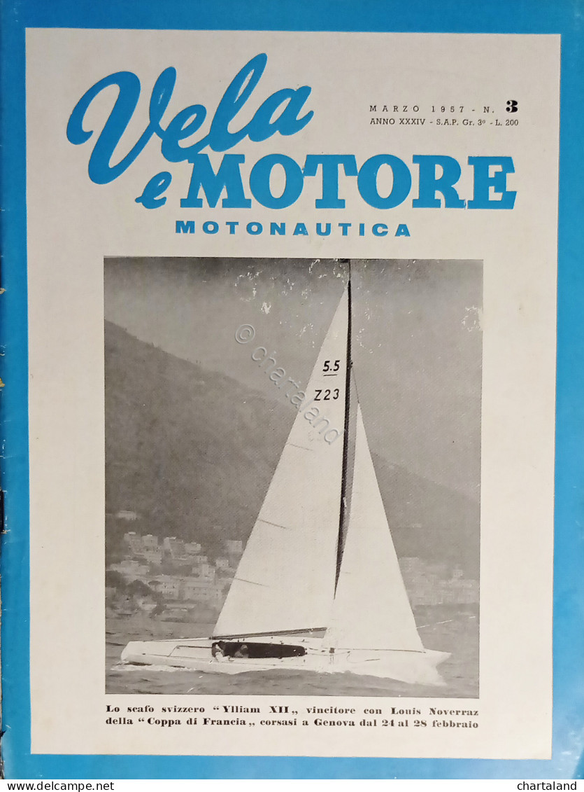 Rivista Di Motonautica - Vela E Motore N. 3 - Marzo 1957 - Altri & Non Classificati