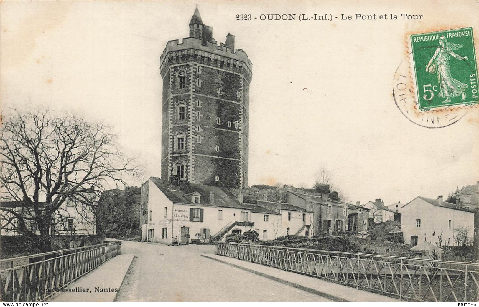 Oudon * Route , Le Pont Et La Tour * Boulangerie CHAUVEAU - Oudon