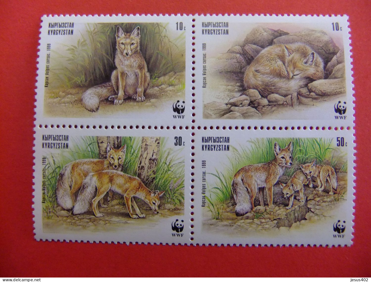 111 KYRGYZSTAN 1999 / PROTECCION De La FAUNA WWF RENARD - ZORRO / YVERT 135 /138 ** MNH - Neufs