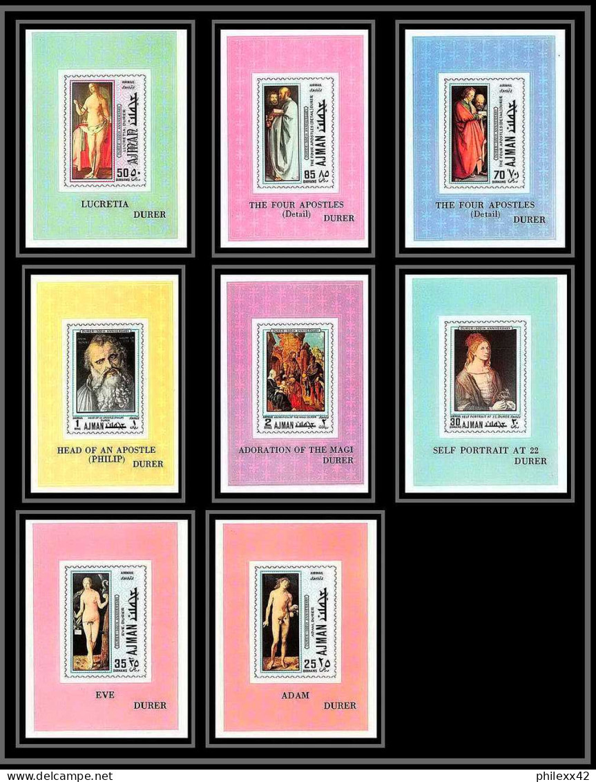 Ajman - 2654/ N° 637/644 Durer Peinture Tableaux Paintings Deluxe Miniature Sheets Blocs ** MNH German - Desnudos