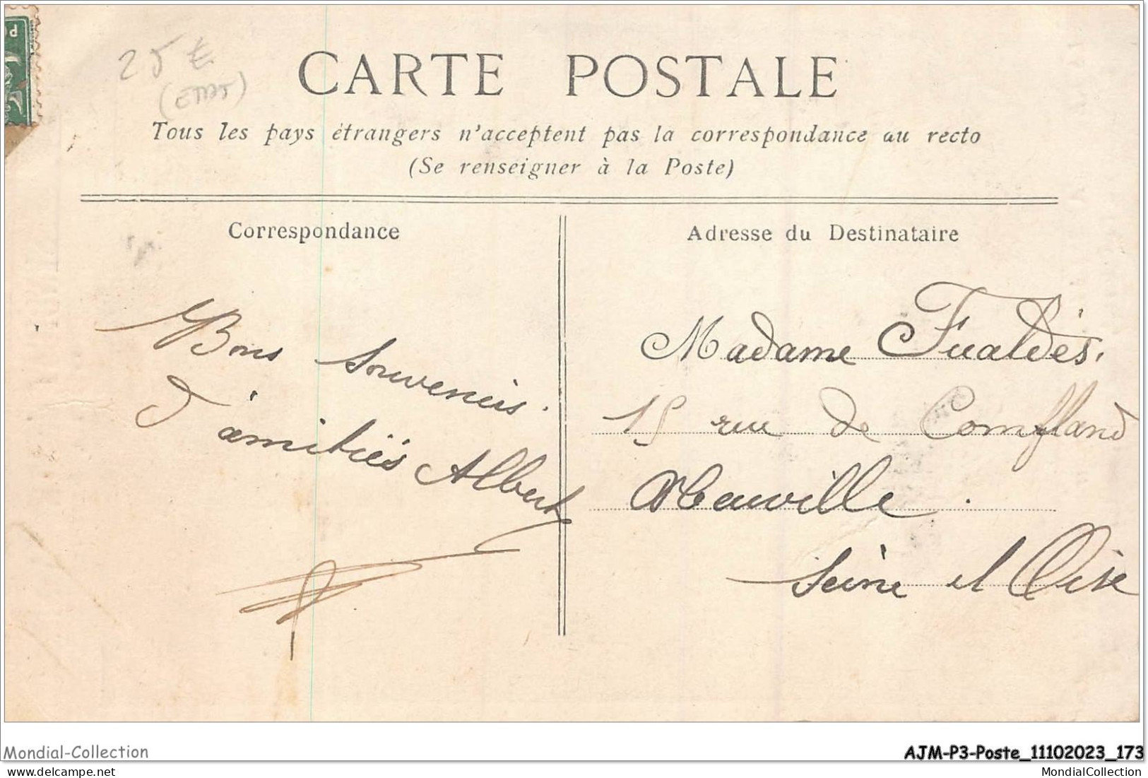 AJMP3-0256 - POSTE - SYNDICAT DES TERRASSIERS DE LA SEINE - Poste & Facteurs