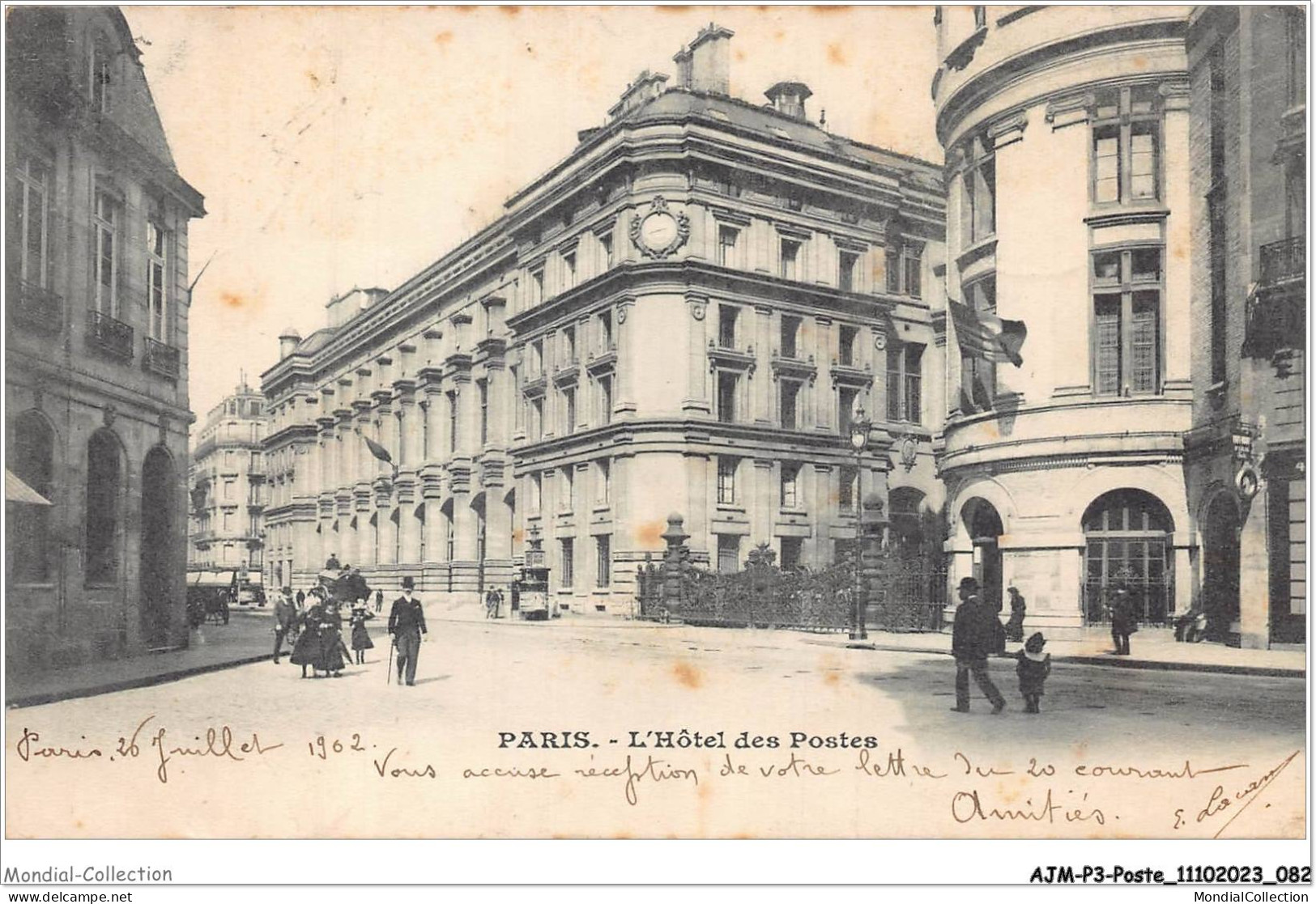 AJMP3-0211 - POSTE - PARIS - L'HOTEL DES POSTES - Post & Briefboten