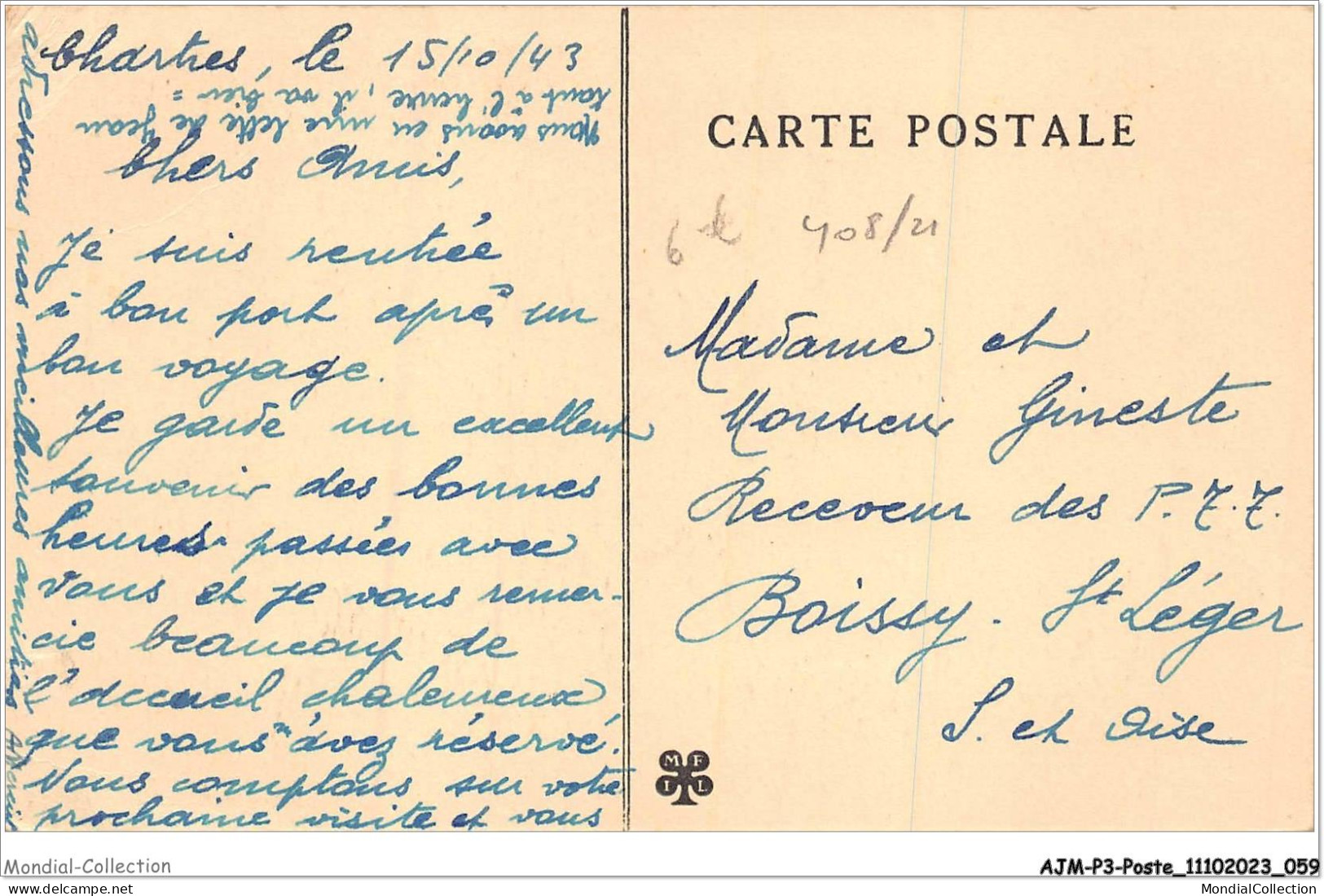 AJMP3-0199 - POSTE - CHARTRES - LA POSTE - Poste & Facteurs