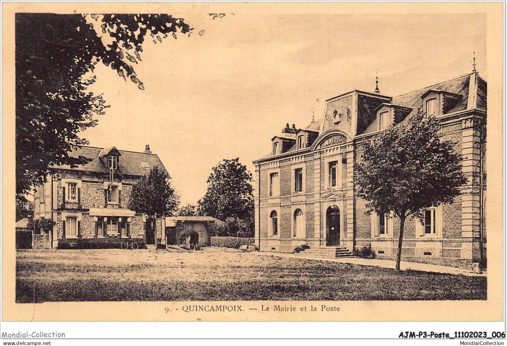 AJMP3-0173 - POSTE - QUINCAMPOIX - LA MAIRIE ET LA POSTE - Poste & Postini