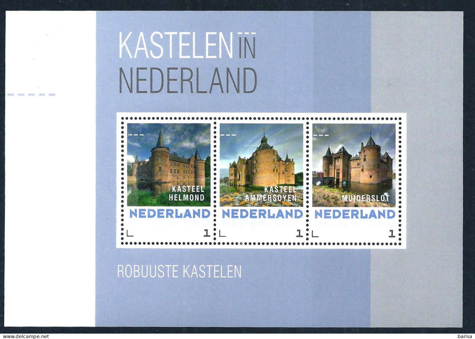 Netherlands 2013: Castles In The Netherlands - Robust Castles (Castles Helmond, Ammersoyen And Muiderslot) ** MNH - Timbres Personnalisés