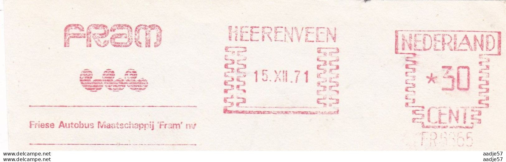 Netherlands Pays Bas FRAM Friese Autobus Maatschappij 1971 - Busses