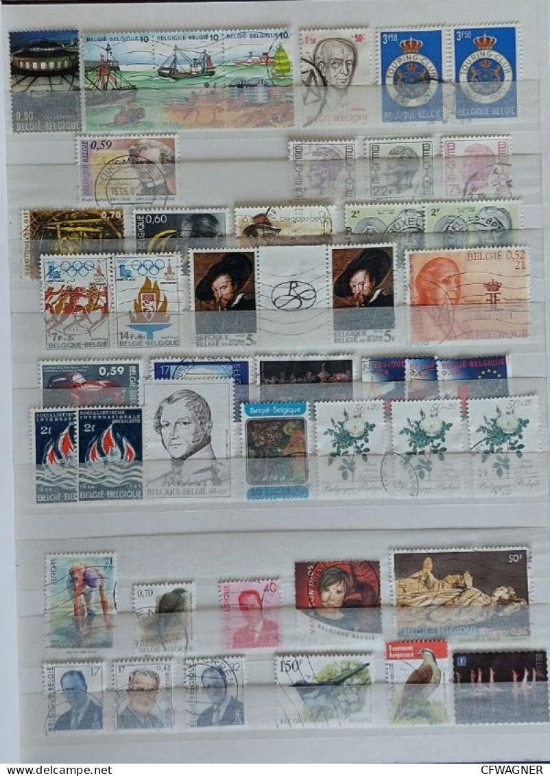 Belgium, Used Stamps Collection Old And New - Colecciones