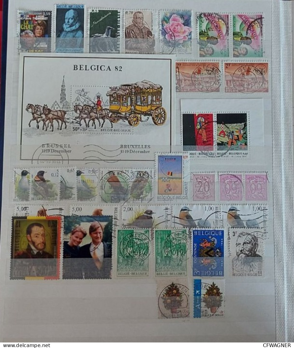 Belgium, Used Stamps Collection Old And New - Collections