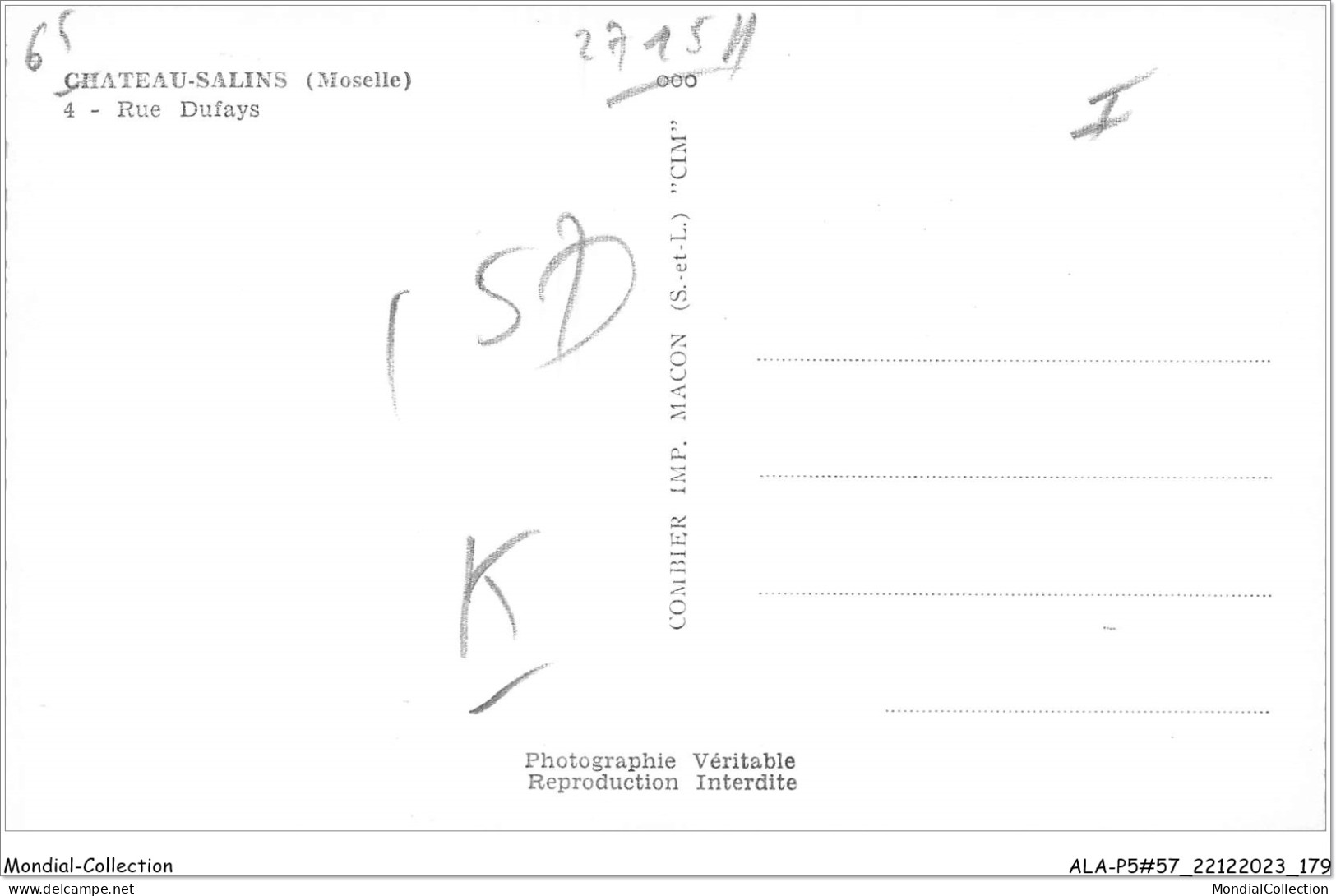 ALAP5-57-0493 - CHATEAU-SALINS - Moselle - Rue Dufays - Chateau Salins