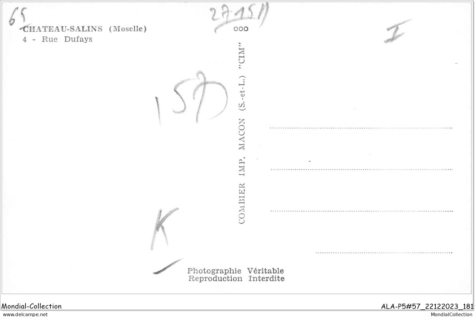 ALAP5-57-0494 - CHATEAU-SALINS - Moselle - Rue Dufays - Chateau Salins