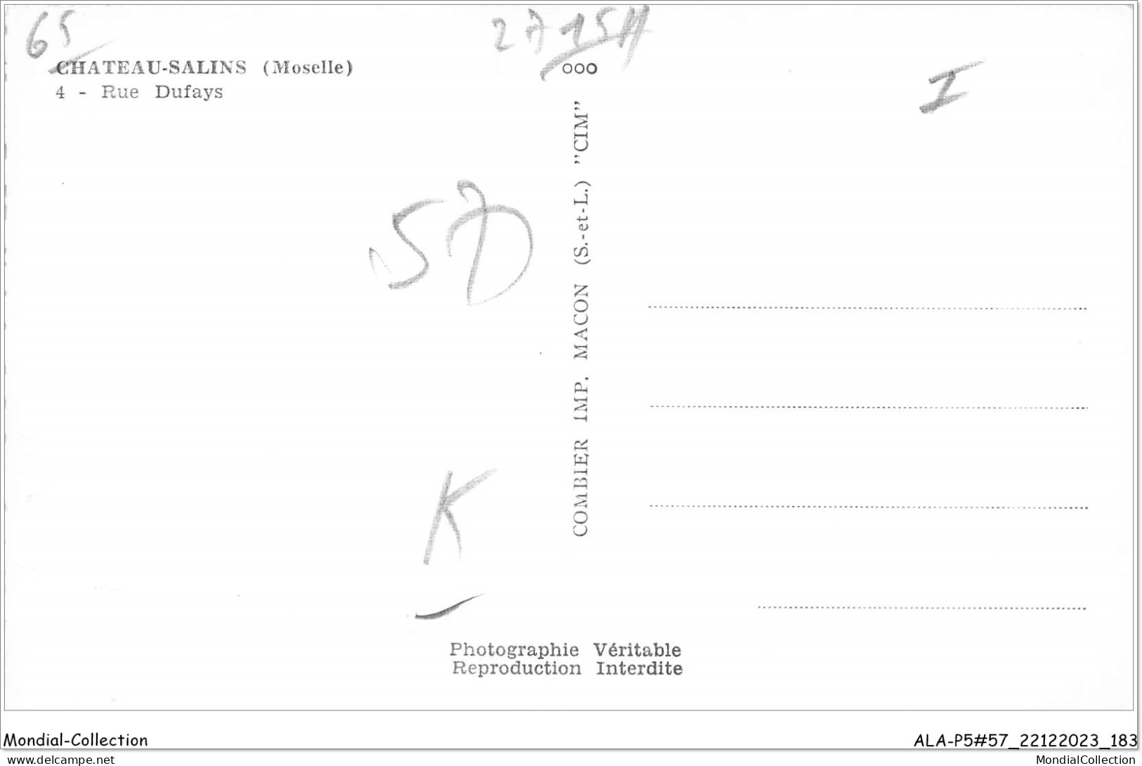 ALAP5-57-0495 - CHATEAU-SALINS - Moselle - Rue Dufays - Chateau Salins