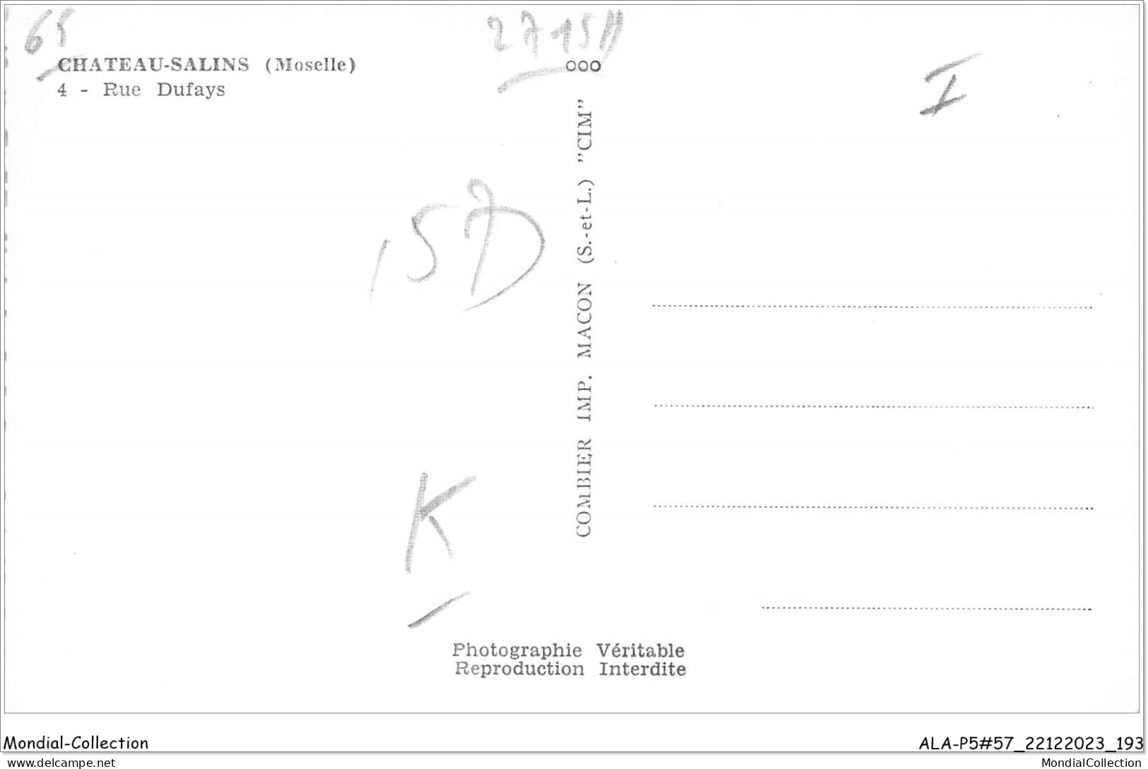ALAP5-57-0500 - CHATEAU-SALINS - Moselle - Rue Dufays - Chateau Salins