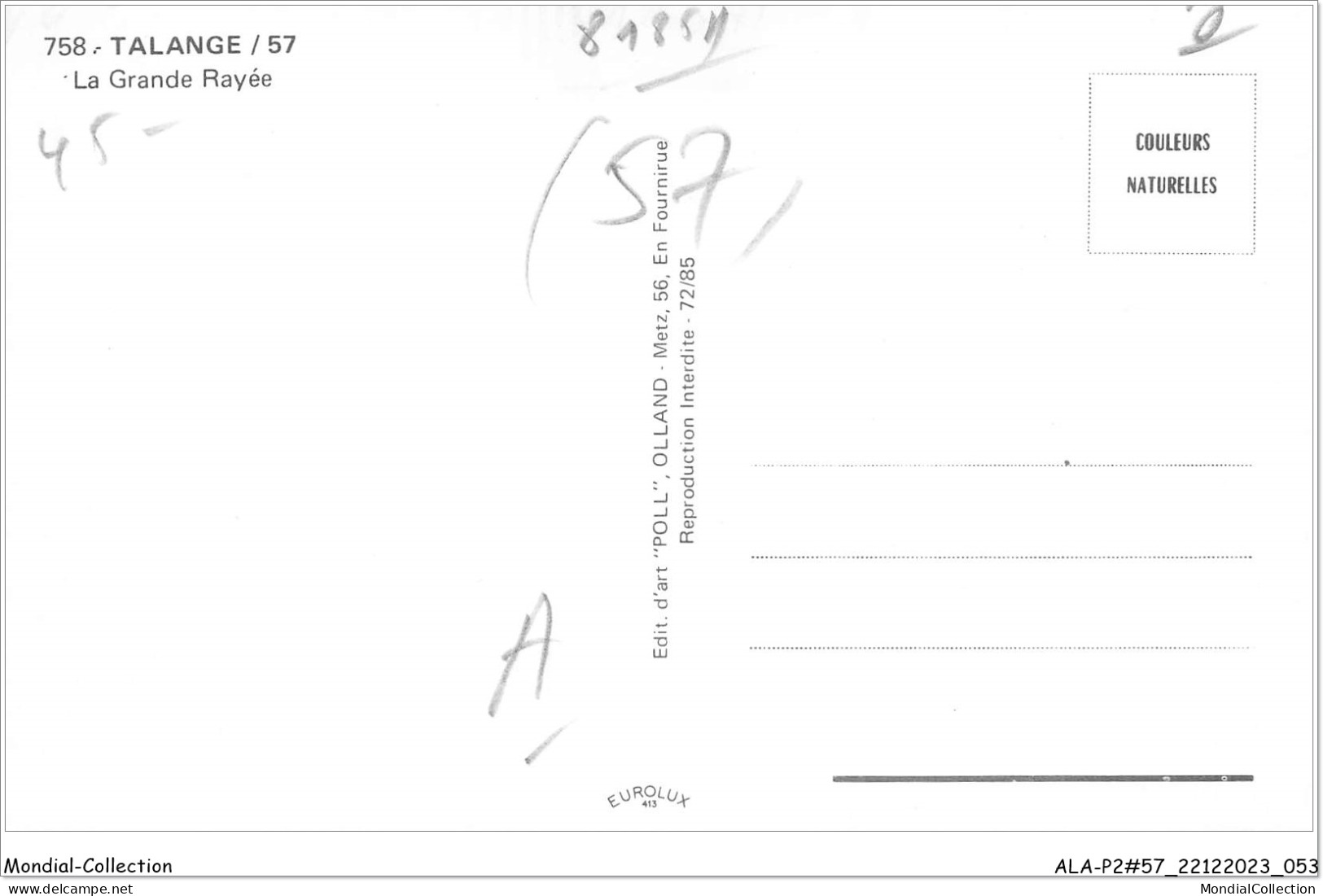 ALAP2-57-0128 - TALANGE - La Grande Rayée - Talange