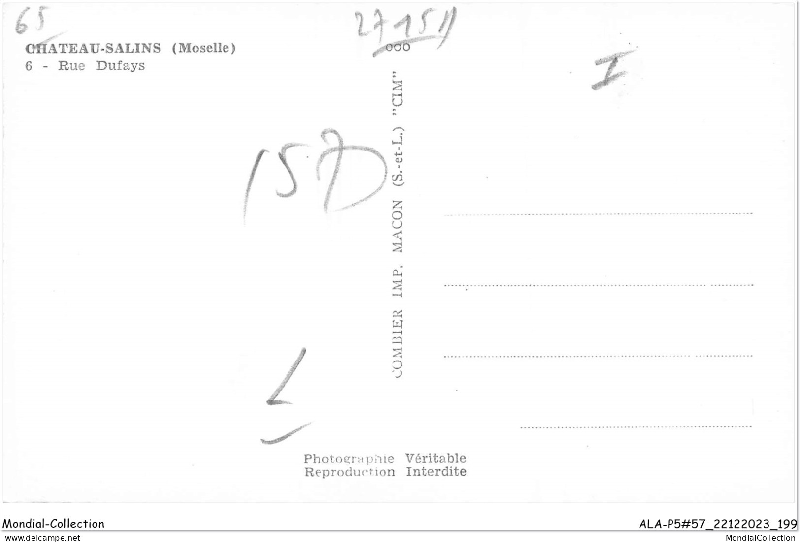 ALAP5-57-0503 - CHATEAU-SALINS - Moselle - Rue Dufays - Chateau Salins
