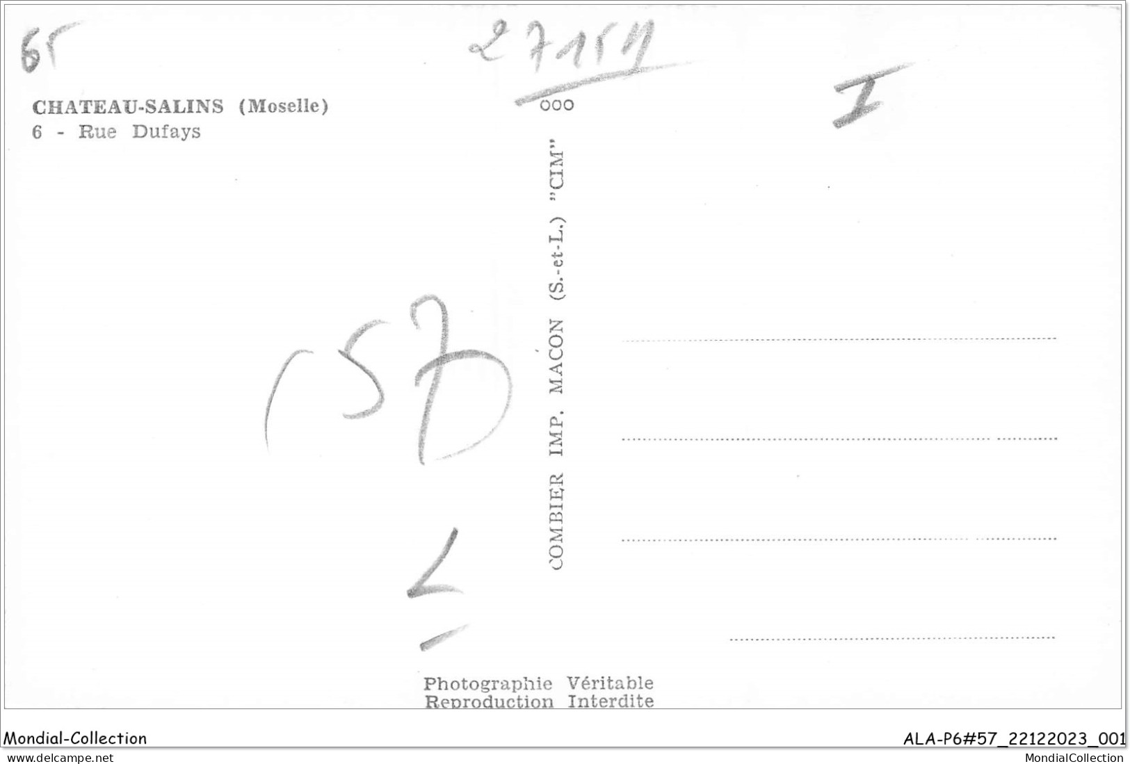 ALAP6-57-0505 - CHATEAU-SALINS - Moselle - Rue Dufays - Chateau Salins