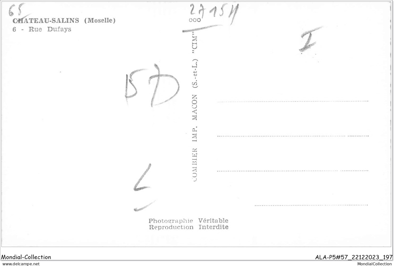 ALAP5-57-0502 - CHATEAU-SALINS - Moselle - Rue Dufays - Chateau Salins