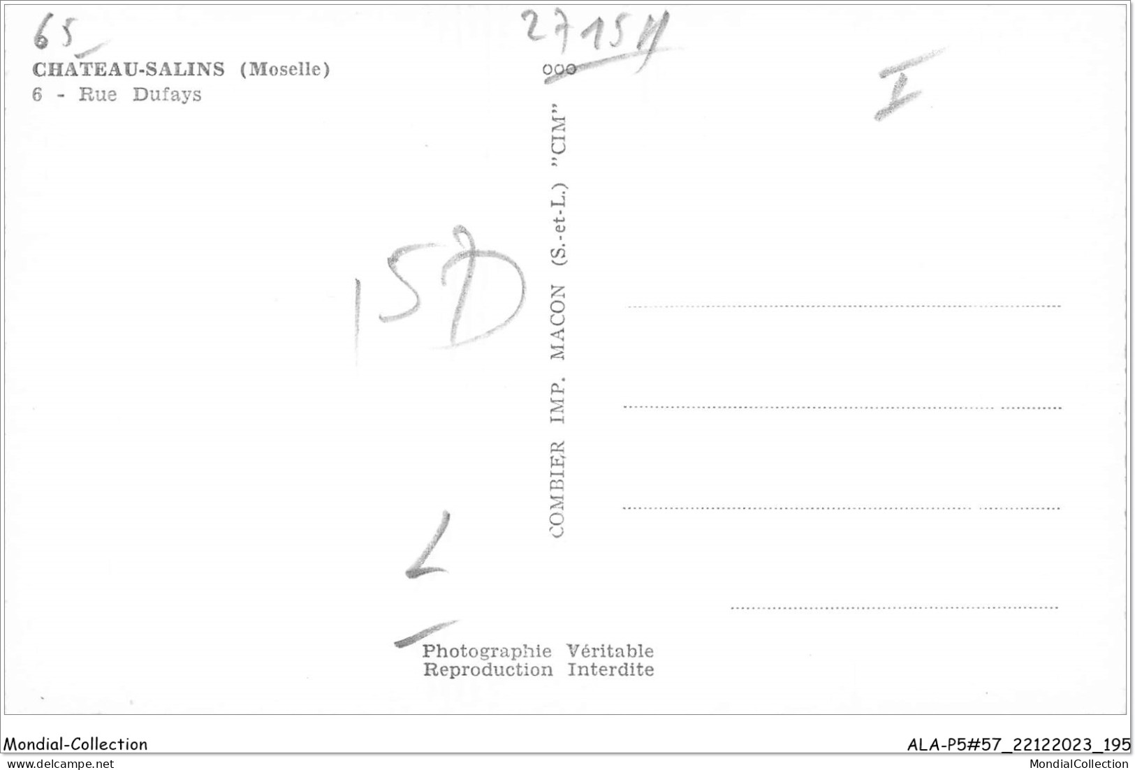 ALAP5-57-0501 - CHATEAU-SALINS - Moselle - Rue Dufays - Chateau Salins