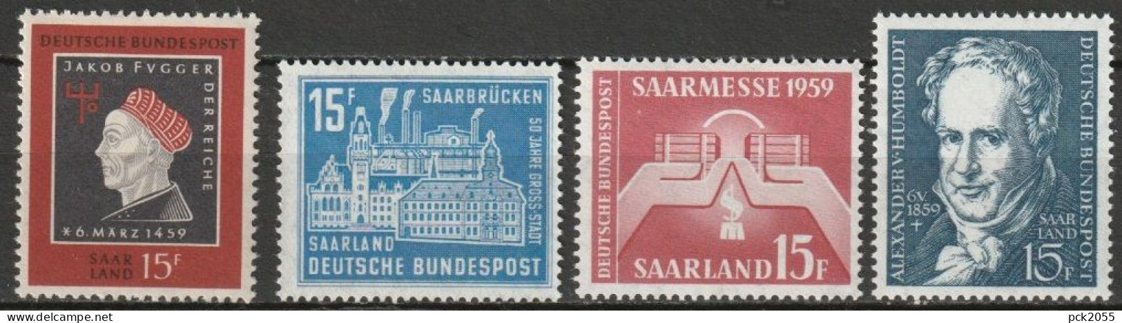 Saarland1959 Mi-Nr.445 - 448 ** Postfrisch Jahrgang Komplett (1250) - Ungebraucht