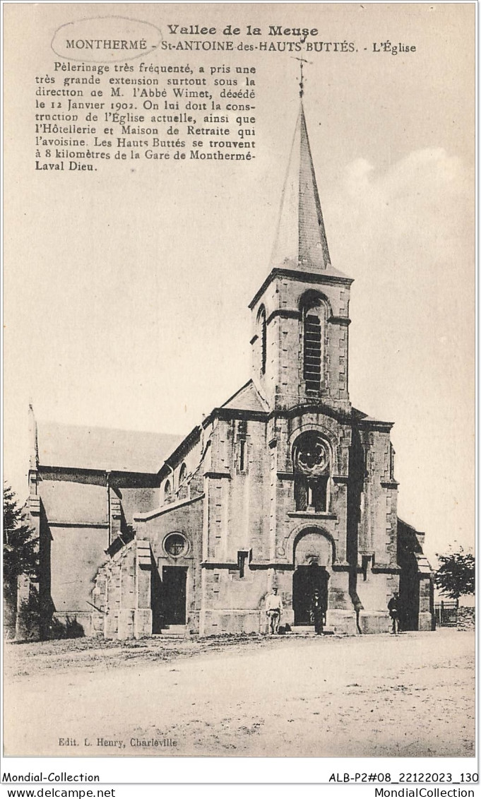 ALBP2-08-0166 - Vallée De La Meuse - MONTHERME - St-antoine-des-hauts-buttés - L'église  - Montherme