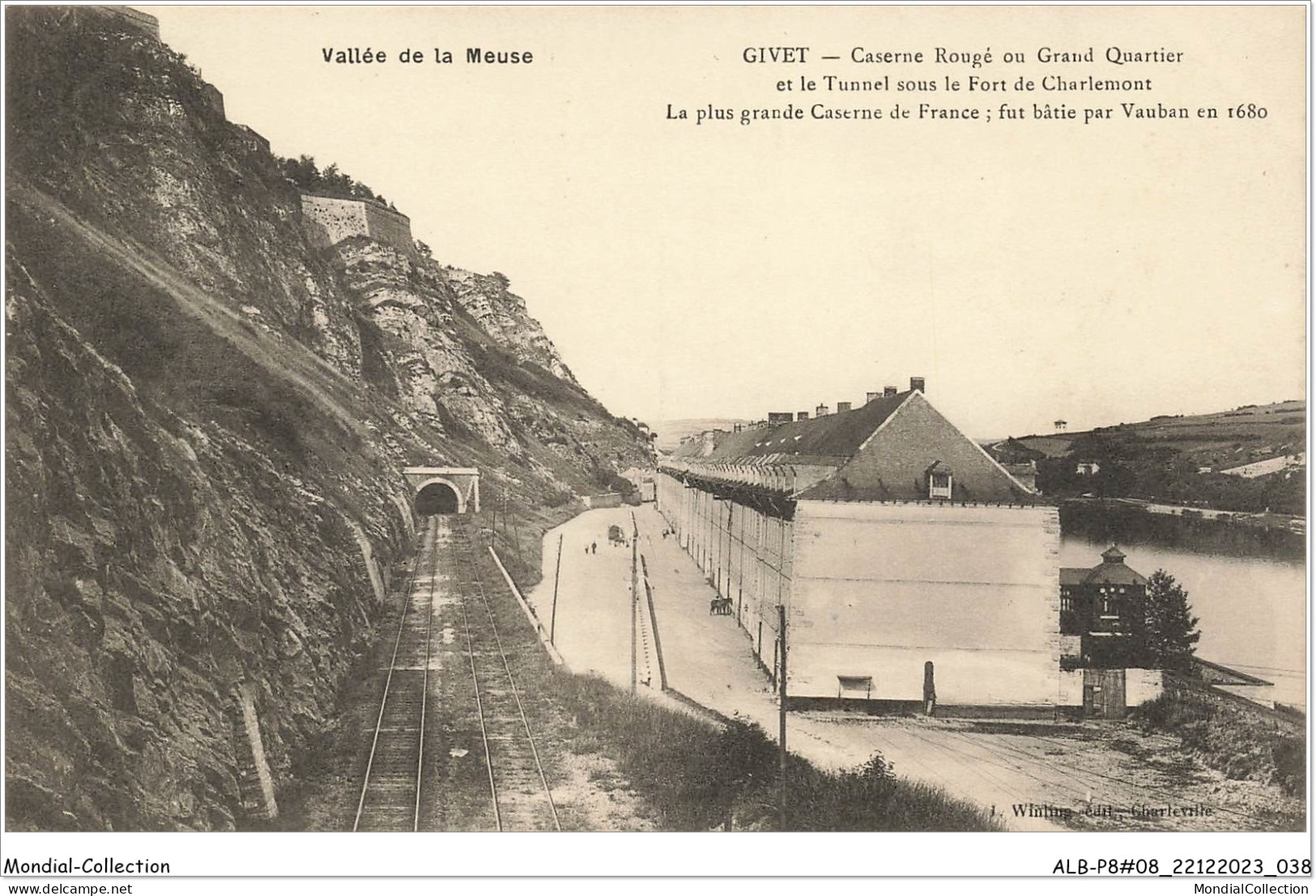 ALBP8-08-0722 - Vallée De La Meuse - GIVET - Caserne Rougé Ou Grand Quartier Et Le Tunnel Sous Le Fort De Charlemont  - Givet