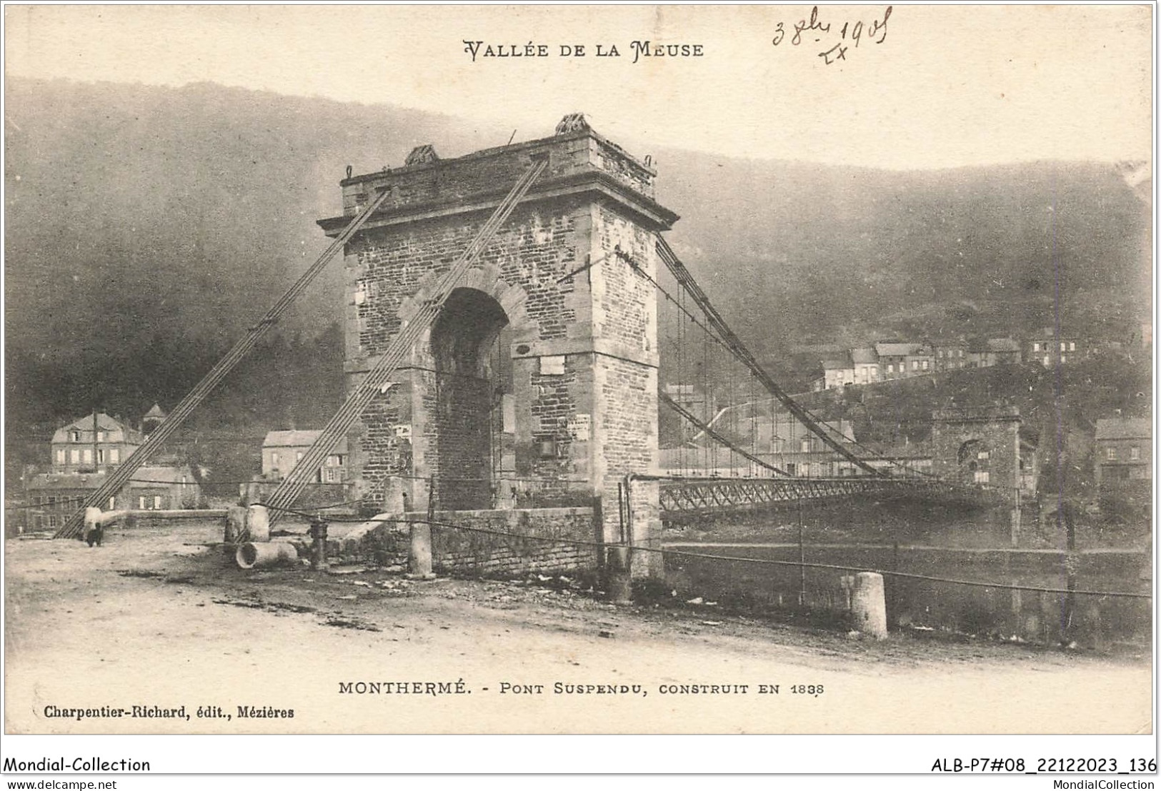 ALBP7-08-0671 - Vallée De La Meuse - MONTHERME - Pont Suspendu - Construit En 1838 - Montherme