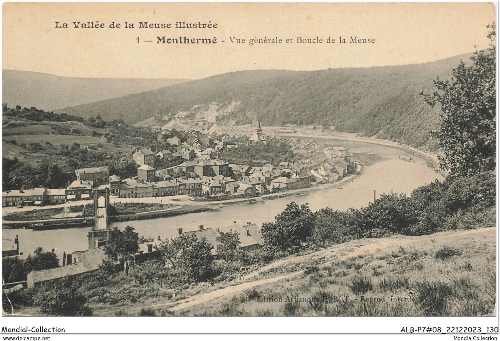 ALBP7-08-0668 - La Vallée De La Meuse Illustrée - MONTHERME - Vue Générale Et Boucle De La Meuse  - Montherme