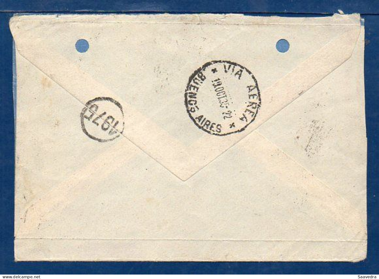 France To Argentina, 1935, Via Air France  (006) - Briefe U. Dokumente