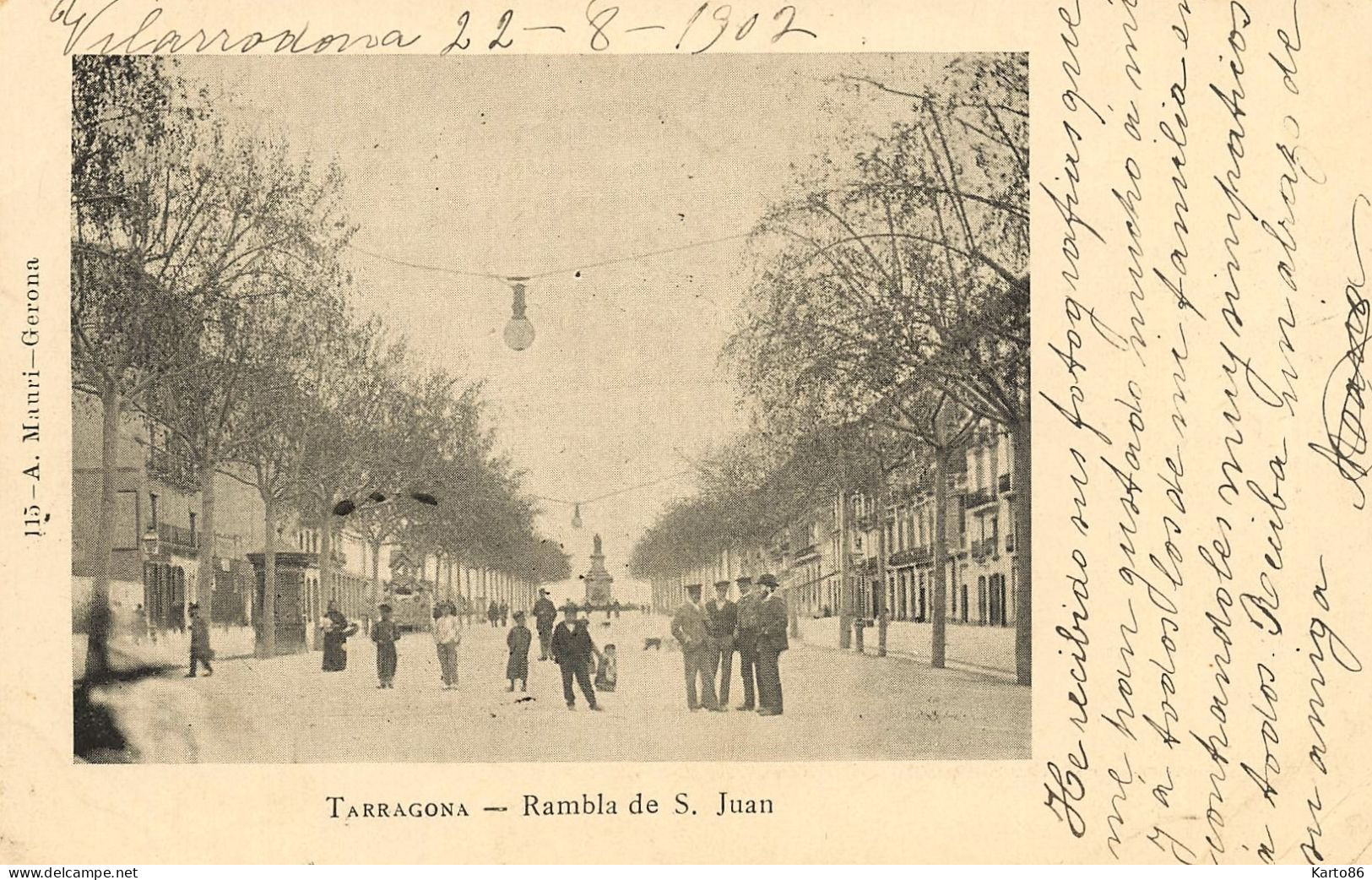 Tarragona * 1902 * Rambla De San Juan * Espana Cataluna - Tarragona