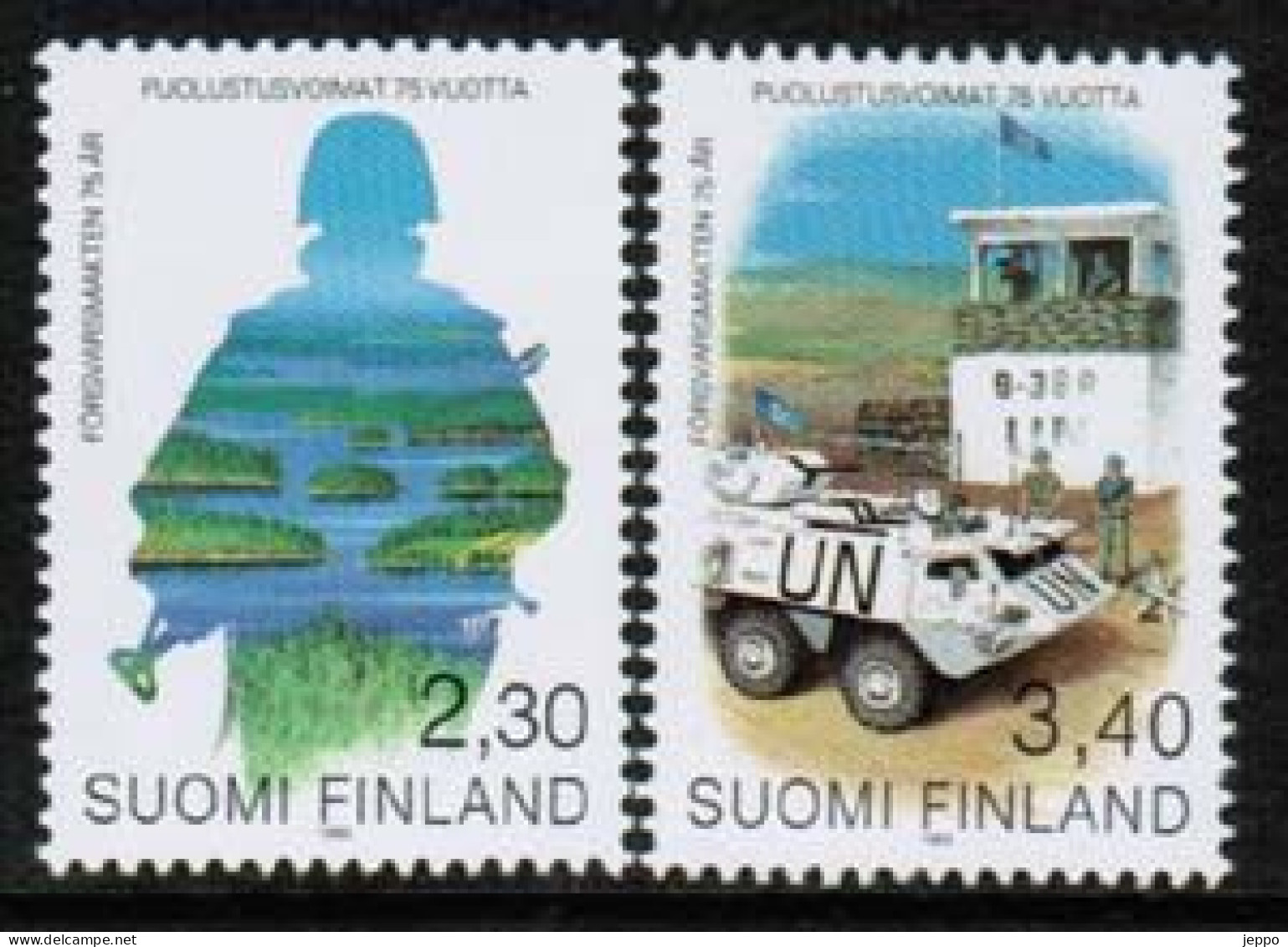 1993 Finland, Finnish Soldiers In UN, Michel 1215-6 **. - Ungebraucht