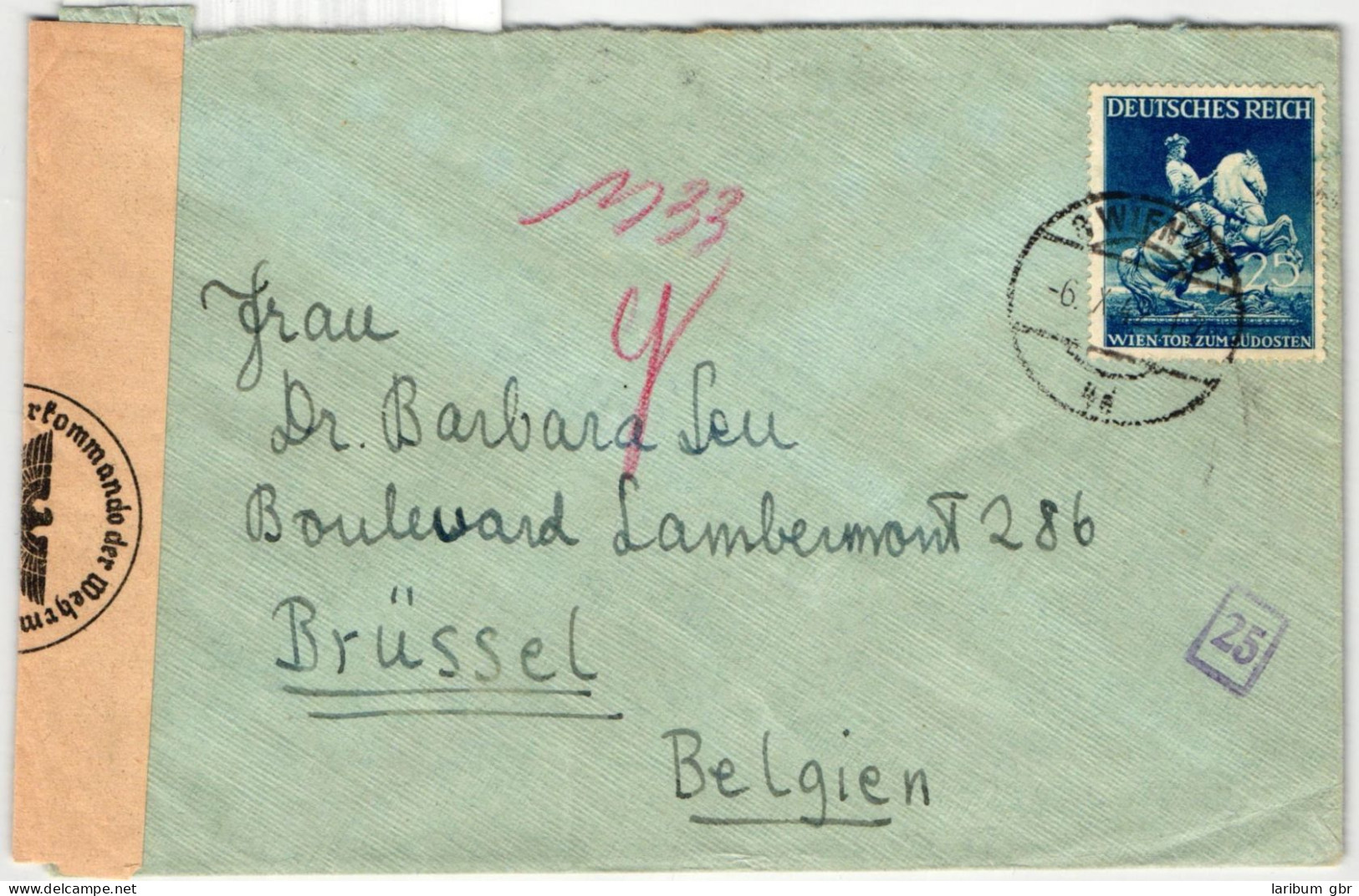 Deutsches Reich 771 Auf Brief Als Einzelfrankatur Portogerecht #KT521 - Altri & Non Classificati