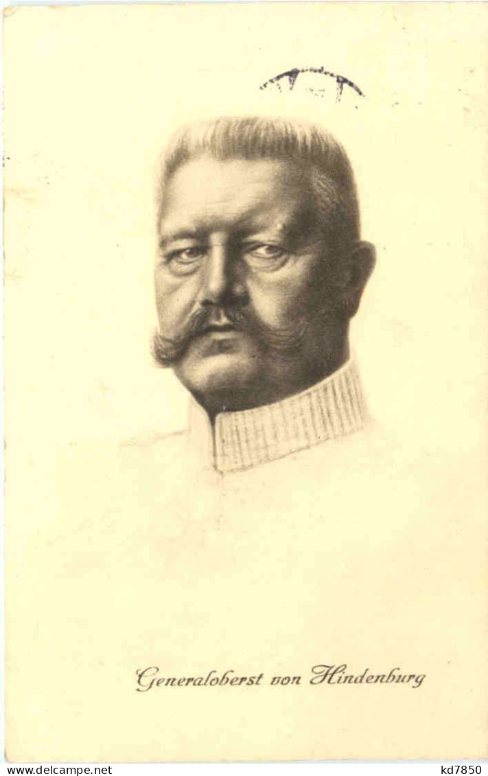 Generalfeldmarschall Von Hindenburg - Politieke En Militaire Mannen