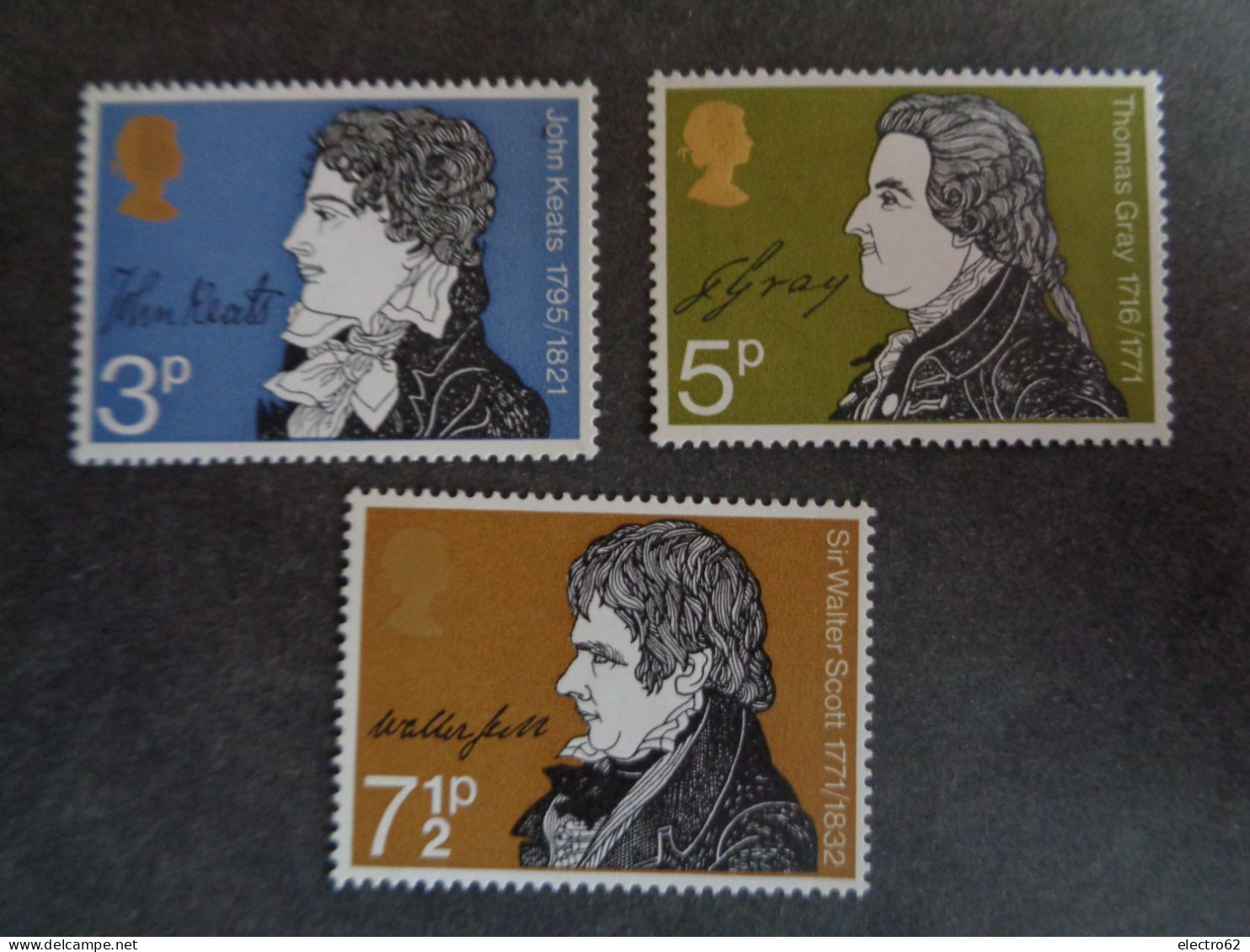 Grande Bretagne Great Britain John Keats Thomas Gray Walter Scott  Großbritannien Gran Bretagna Gran Bretaña Angleterre - Unused Stamps