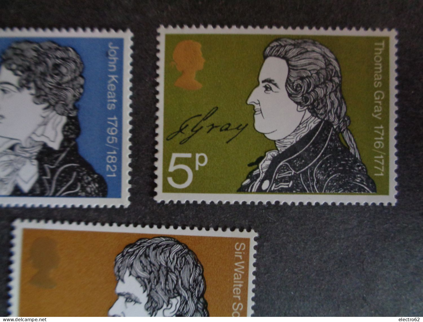 Grande Bretagne Great Britain John Keats Thomas Gray Walter Scott  Großbritannien Gran Bretagna Gran Bretaña Angleterre - Unused Stamps