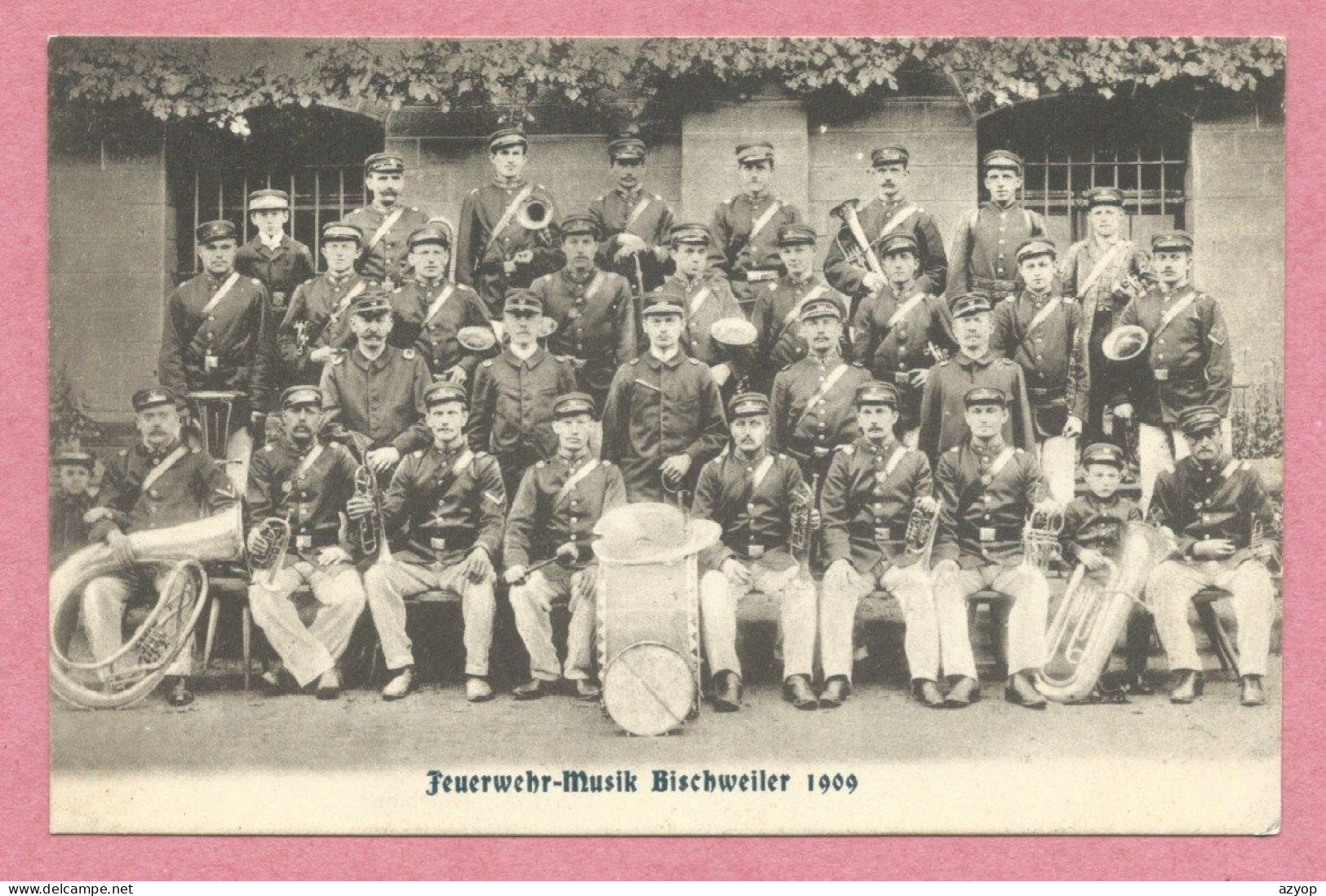 67 - BISCHWEILER - BISCHWILLER - Feuerwehr-Musik- Pompiers - Firemen - 1909 - Editeur MANIAS - Bischwiller