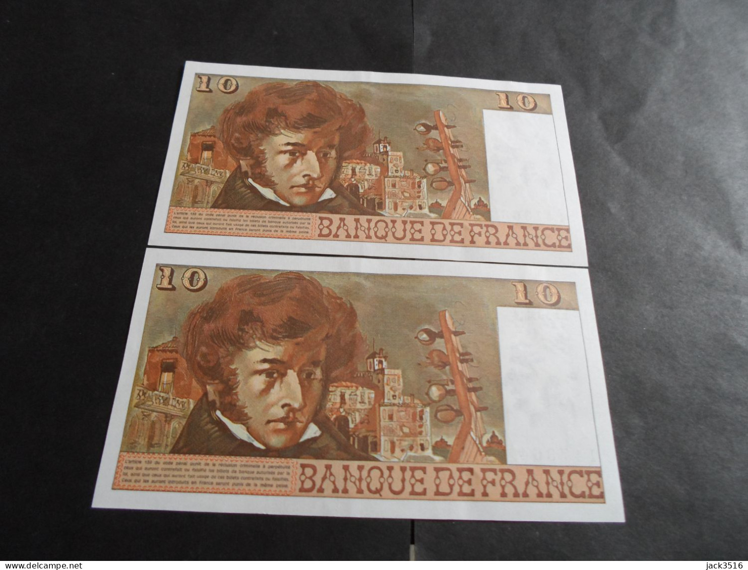 Lot De 2 Billets 10 Francs Berlioz 1978 Neuf/UNC Se Suivant - 10 F 1972-1978 ''Berlioz''