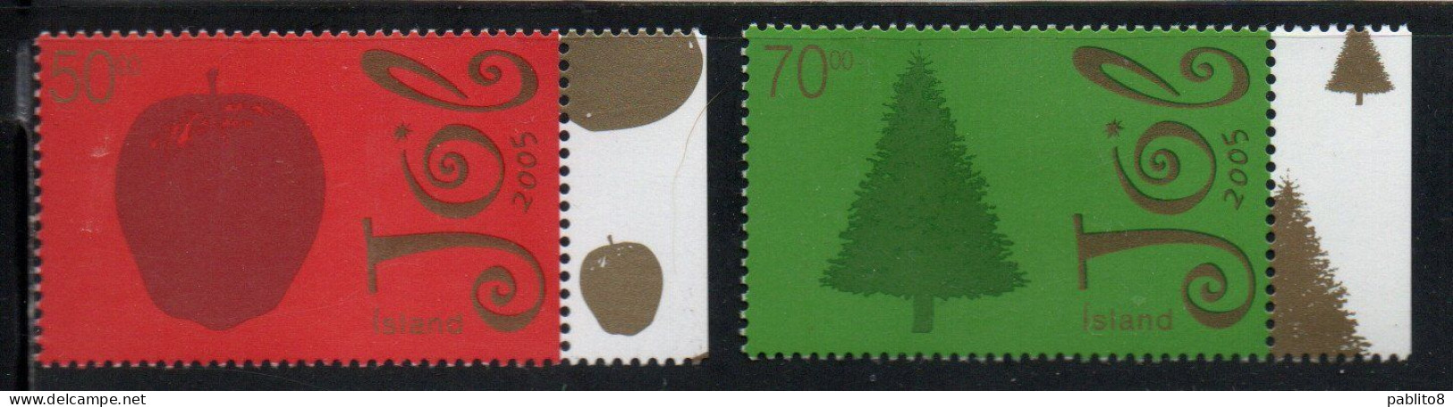 ISLANDA ICELAND ISLANDE 2005 CHRISTMAS NATALE NOEL WEIHNACHTEN NAVIDAD JOL COMPLETE SET SERIE COMPLETA MNH - Unused Stamps