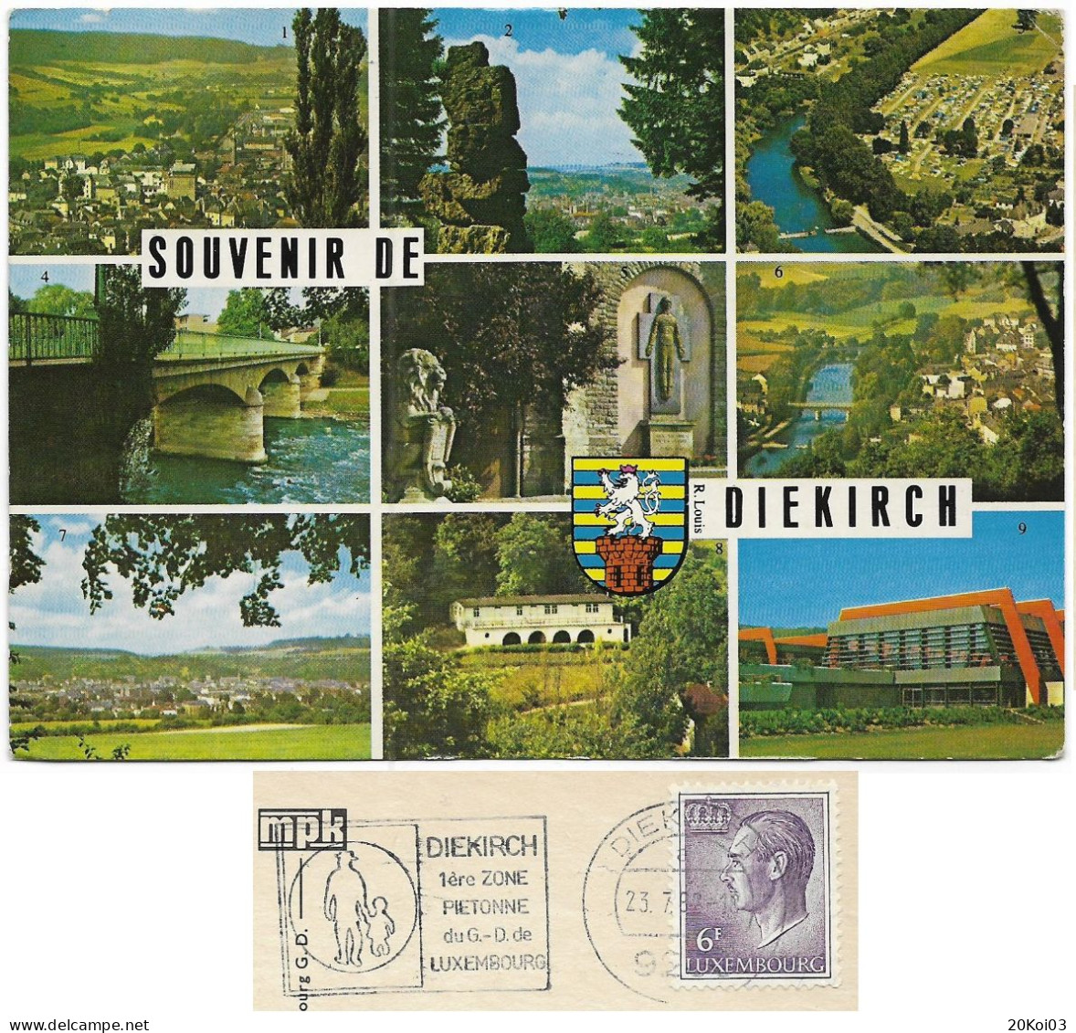Souvenir De Diekirch 1982 Le Grand-Duché De Luxembourg _R Louis_1 ére Zone Pietonne Du G-D_mpk No 820 Paul KRAUS_TTB - Diekirch