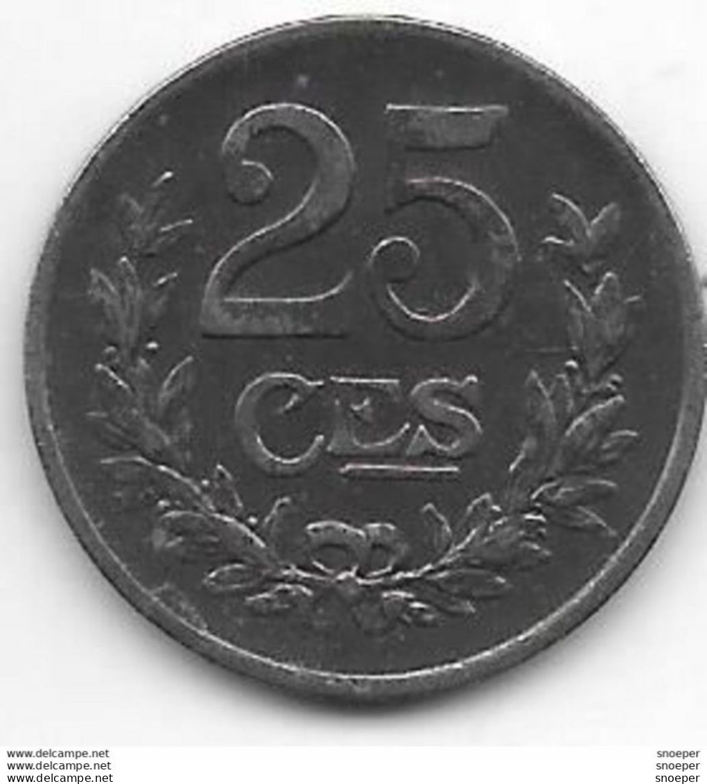 Luxembourg 25 Centimes 1919   Km 32   Xf+ Cat Val 35$ - Luxemburg
